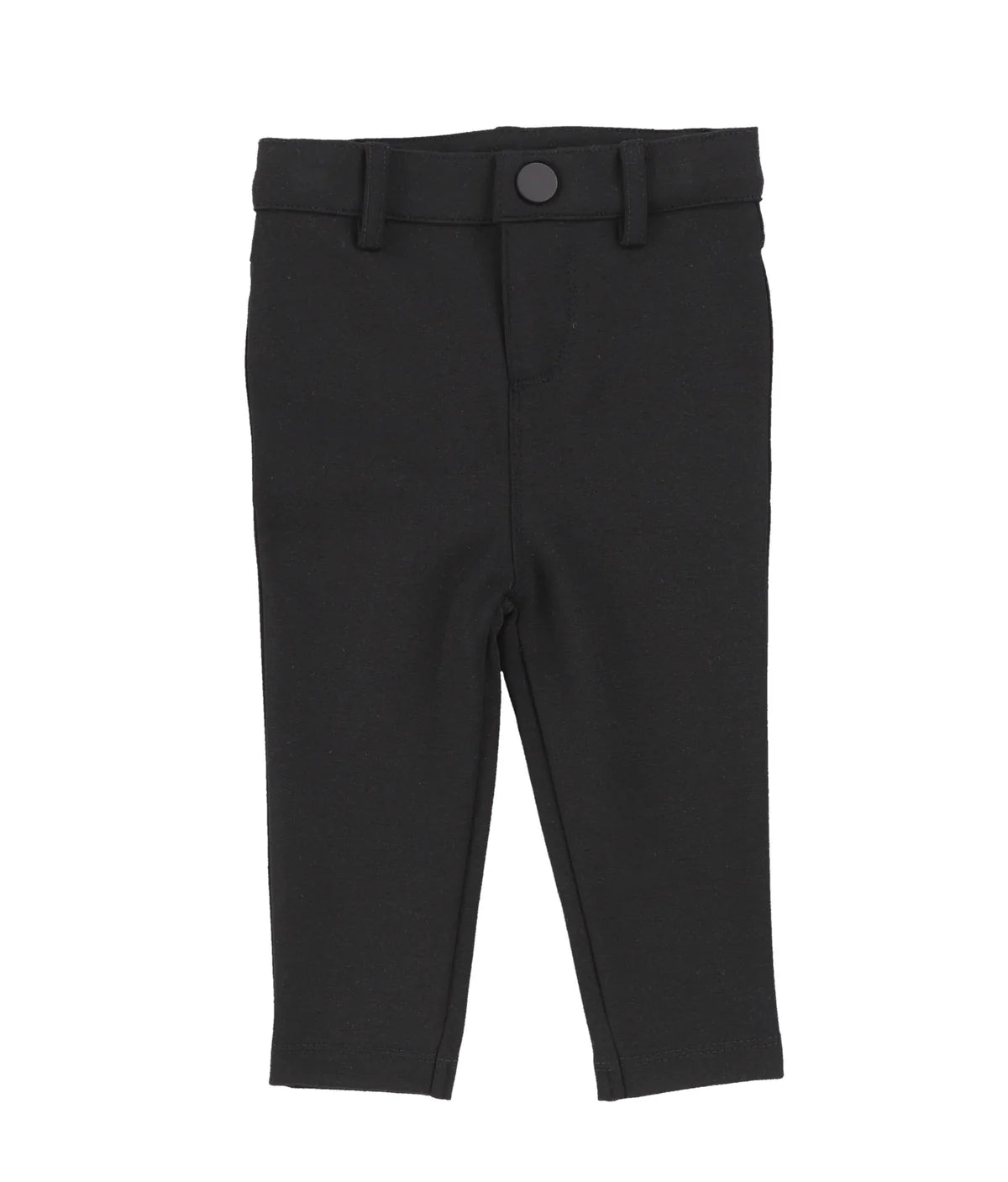 Basic Boys Knit Stretch Pants Without Seam - Black