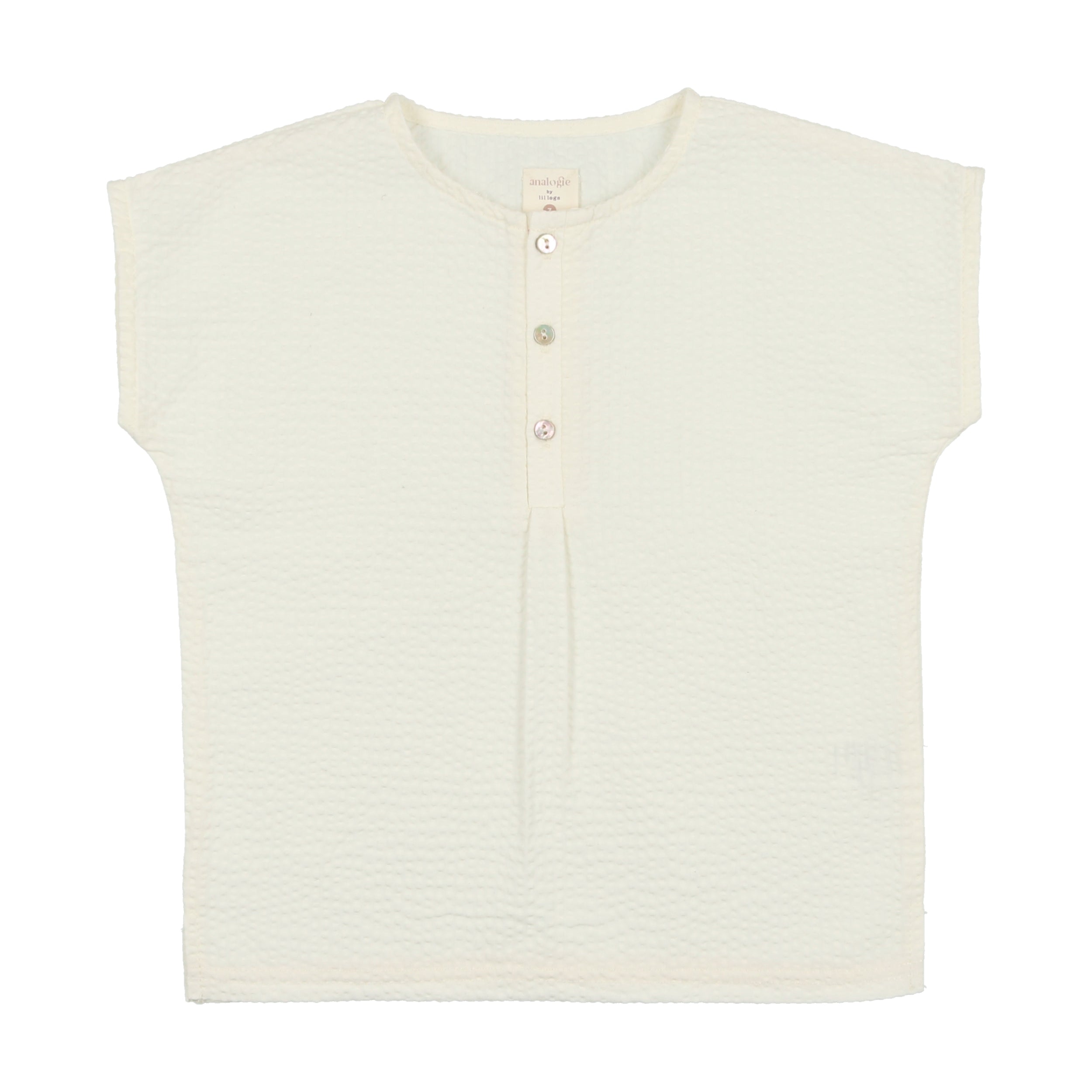 PLEATED BUTTON SHIRT